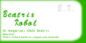 beatrix kobol business card