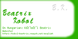 beatrix kobol business card
